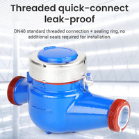 Compteur d'eau intelligent sans vanne DN40 DN50 R80 M-Bus filaire en fonte, lecture et surveillance à distance, connexion filetée