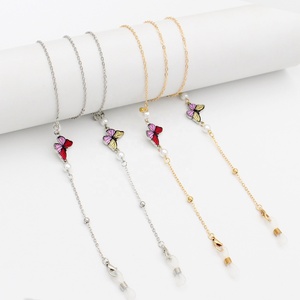 <strong>Glasses</strong> Chain Butterfly Eyeglass <strong>Strap</strong> for Women Sunglasses Gold Eyeglasses Chain Eye <strong>Glasses</strong> Holders Around <strong>Neck</strong> - Product Image 2