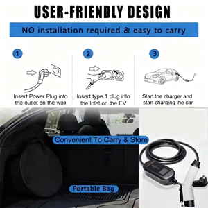 Cargador Portátil para Vehículos Eléctricos, Potencia de Salida de 3.5kW-22kW, Corriente de Salida de 16A-32A para Cargador de Vehículos Eléctricos GBT/TIPO2 - Product Image 6