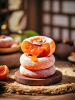 Vente en gros de kakis séchés chinois 100% naturels, frais et très demandés, collation sucrée