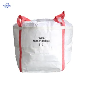 1 Ton Or 2 Ton 1M3 PP Plastic Sling FIBC Jumbo Big Bags Dimensions Of Sand 1000KG