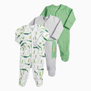 Vente en gros usine/OEM : Combinaison bébé printemps, vêtements pour enfants à manches longues, grenouillère, coffret cadeau bébé trois pièces en coton - Product Image 3
