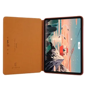 Custodia in vera pelle di vacchetta per <span class=keywords><strong>Apple</strong></span> <span class=keywords><strong>iPad</strong></span> <span class=keywords><strong>Pro</strong></span> 2020 11 pollici semplice copertura in pelle protettiva per affari - Product Image 3