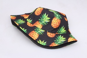 Personalizado lindo niños niñas niños pescador piña <span class=keywords><strong>mango</strong></span> fruta todo estampado logotipo impreso sombrero de cubo para chico - Product Image 5