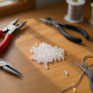 Ilan Abalorios Perline Rotonde Trasparenti da 6mm 15g per Creazione di Gioielli - Product Image 3