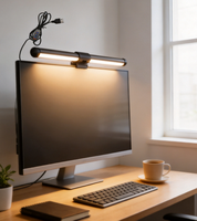 Lampe de bureau LED intelligente pour écran d'ordinateur, protection oculaire, alimentation USB, intensité réglable, style européen, pour le bureau, la lecture et le gaming