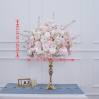 DKB Offre Spéciale Boules de Fleurs pour Centres de Table de Mariage en Gros – Exquises Boules de Fleurs Artificielles Roses et Blanches de 70 cm en Vrac