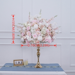DKB Offre Spéciale Boules <span class=keywords><strong>de</strong></span> Fleurs pour Centres <span class=keywords><strong>de</strong></span> <span class=keywords><strong>Table</strong></span> <span class=keywords><strong>de</strong></span> Mariage en Gros – Exquises Boules <span class=keywords><strong>de</strong></span> Fleurs Artificielles Roses et Blanches <span class=keywords><strong>de</strong></span> 70 cm en Vrac - Product Image 2