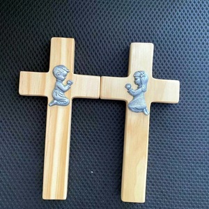 Croce della <span class=keywords><strong>parete</strong></span> di legno di gesus per il regalo di natale ortodosso cattolico figurine; Decorazione domestica religiosa ha dipinto gli utensili della chiesa per il ragazzo - Product Image 2