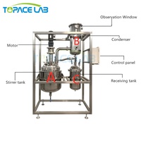 Topacelab 50l 100l 200l 300l 500l Récipient de laboratoire en acier inoxydable 304+316, cuve d'agitation pilote, réacteur à double enveloppe