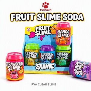 TONGXIN PVA Slime de Cristal con Sabor a Frutas, Paquete de 6, Slime Transparente, Juguete Antiestrés, Venta al por Mayor, Slime Crujiente, Blandito, Logotipo Personalizado, OEM - Product Image 1