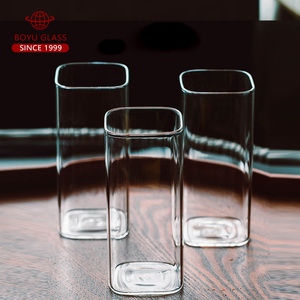 Copos De água Resistentes Ao Calor Xícara De Chá Transparente Caneca De Café Copo De Vidro Quadrado Para Beber Leite Suco De Vinho Sobremesa - Product Image 1