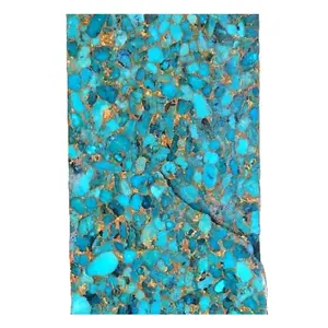 compressed turquoise block gemstone rough