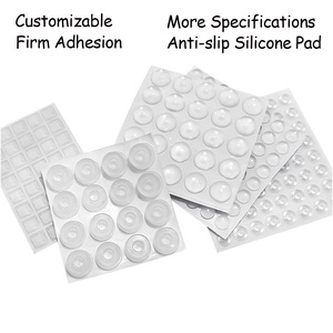 OEM Custom Clear Silicone Adhesive Pads Anti Collision <b>Rubber</b> Feet Bumper Pads Self Stick Bumpers Furniture Foot Cushion Pads - Product Image 5