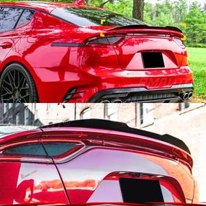 Pour KIA Stinger 2017-2023 Kit carrosserie Aileron de coffre arrière Aspect fibre de carbone Style sportif Aileron de coffre arrière Aile arrière Accessoires de voiture - Product Image 4