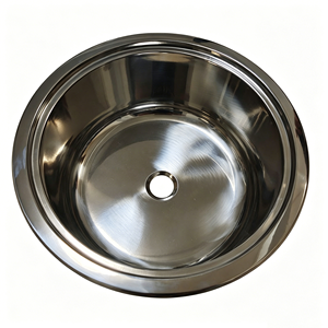 Fregadero de Barra Redondo de Doble Montaje con Diseño de Desbordamiento Seguro y Curvo, Personalizado, Impermeable, Apto para Autocaravanas, Yates y Automóviles - Product Image 1
