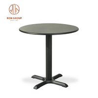 Table basse d'extérieur en fer au Design minimaliste et moderne, meubles de Bar, Pub, café, boutique, rond, noir, pieds hauts, Design Simple