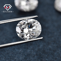 SICGEM Đá Moissanite Moissanite Màu D Đá Quý Rời Cắt Hình Bầu Dục Phòng Thí Nghiệm Để Bán