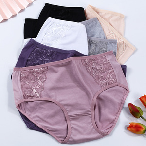Mutandine da donna europee con pizzo in cotone, a doppio strato, a forma di pantaloncino, protettive di media gamma, per mamme - Vendita all'ingrosso - Product Image 2