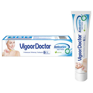 Pasta Dental Vigor <span class=keywords><strong>Doctor</strong></span> Anti-Caries con Menta, Doble Color, Blanqueadora Orgánica, Aliento Fresco para Adultos, Uso Doméstico - Product Image 1