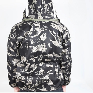 Pomelo New Black Camouflage Beekeeping Clothes Foldable Protective Veil Jacket Double Zippered Beekeeper <b>Suit</b> Hat Equipment - Product Image 4