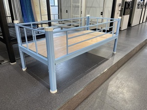 Steel <b>Single</b> <b>Beds</b> for School Dormitories and Construction Site Workers Modern Design Bedroom Funiture Metal Full Size <b>Bed</b> Frame - Product Image 3