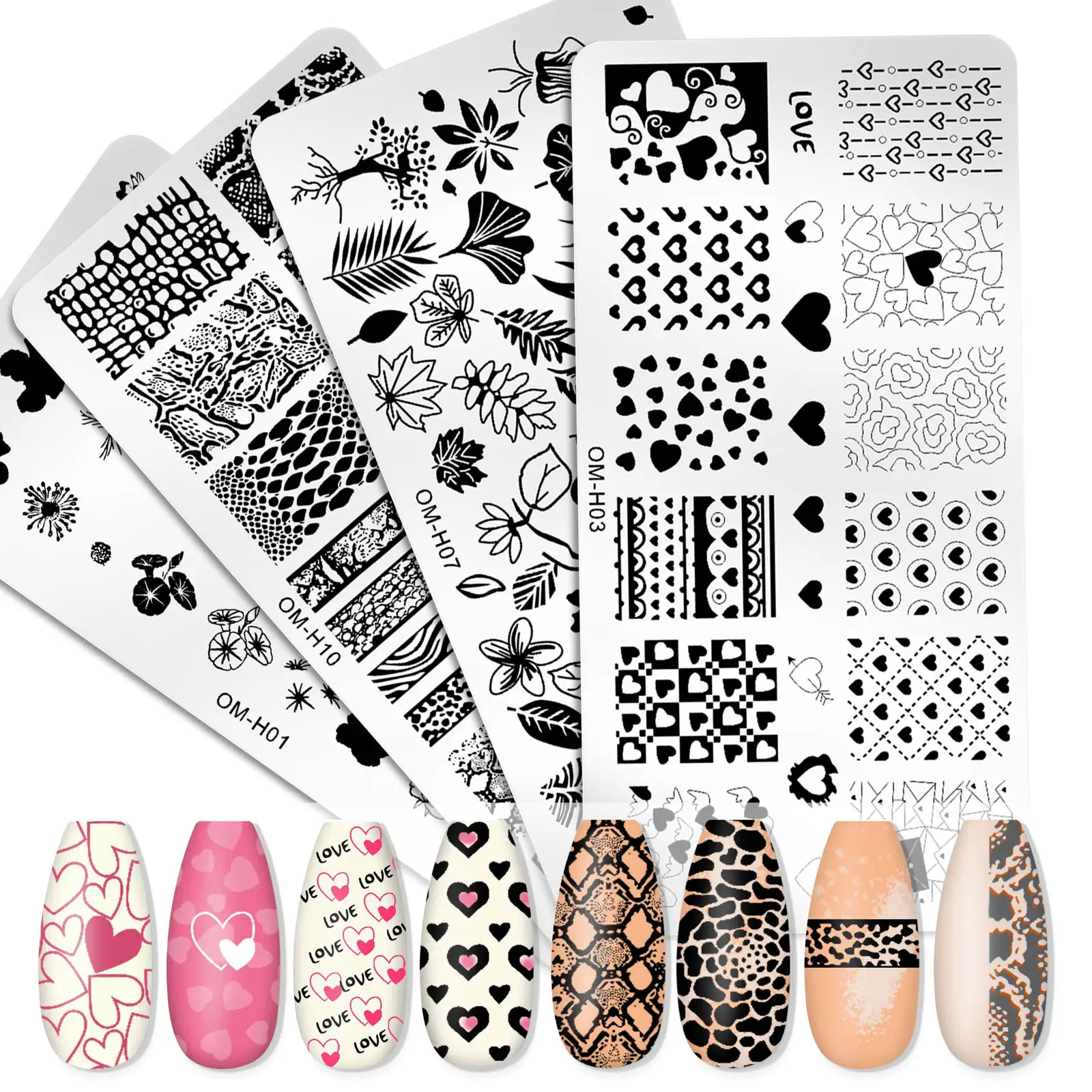 Professional Custom Stainless Steel Stamp Plate Tool Image Kit Template Oem Polish Nail Art Stamping Plates