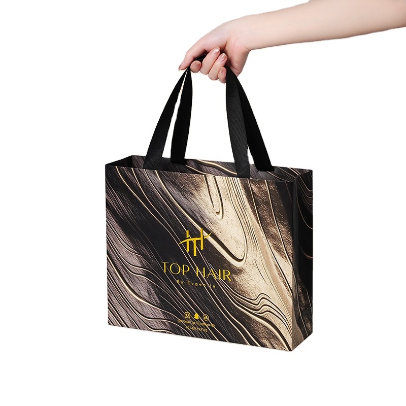 Borsa di Carta con Manico a Nastro