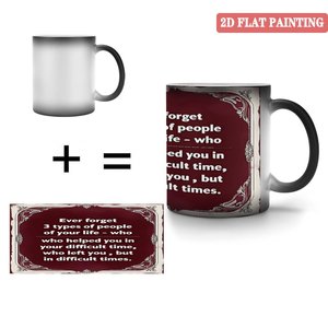 Frosted Black 11oz <b>Ceramic</b> <b>Mug</b> Heat Activated Color Changing Daily Drinking Cup Office Desk Decor - Product Image 4