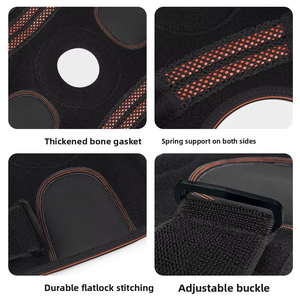Genouillères de protection professionnelles personnalisées, épaisses, stabilisatrices de rotule, avec sangles de pression réglables, en néoprène, conception antidérapante pour - Product Image 5