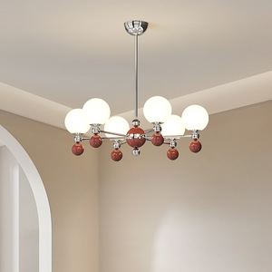 Lámpara de techo moderna redonda con múltiples cabezales LED, bombilla E27, control por interruptor, para sala de estar y dormitorio - Product Image 1