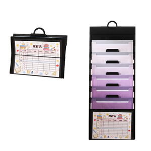 Arc-en-ciel A4 extensible <span class=keywords><strong>classeur</strong></span> en plastique PP sac de rangement de bureau organisateur de fichiers de documents multicolores - Product Image 5