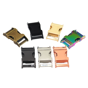 Boucles latérales plates en métal <span class=keywords><strong>pour</strong></span> collier de chien, attache rapide <span class=keywords><strong>pour</strong></span> sangles de 15 mm, 20 mm, 25 mm, bracelets en paracorde, vente en gros - Product Image 2