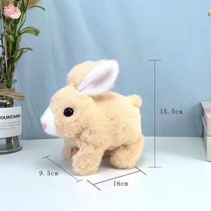 Jouet lapin en peluche électrique mignon <span class=keywords><strong>qui</strong></span> peut marcher, parler <span class=keywords><strong>et</strong></span> faire des sons, blanc, rose, marron, gris, poupée lapin, cadeau pour les enfants, les filles, les bébés - Product Image 3