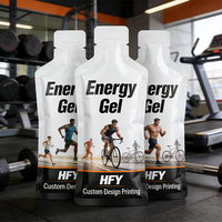 Emballage de gel énergétique pour boissons de nutrition sportive, imprimé sur mesure, biodégradable, étiquette privée, sachet de gel énergétique