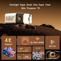 YDH-T5 2026 Nouveau projecteur LED intelligent 4K HD pour cinéma maison, Android 13, 650 lumens, 200 pouces, vente chaude