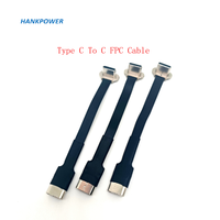 Cable USB tipo C Flexible FPC, carga inalámbrica, 90 grados, macho a hembra, 180 grados, Cable de conversión FPV