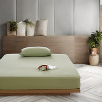 Vente en gros d'ensemble de couvre-lit trois pièces japonais solide fabrication de drap de lit double en laine de coton taie d'oreiller housse de couette