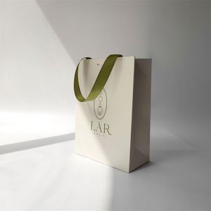 KM Personalised Gift <b>Bags</b> Paper with Rope String Small Paper <b>Bags</b> for the Products in Skincare - Product Image 1