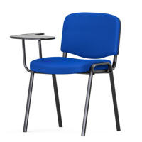 Chaise de bureau pivotante ergonomique moderne JOHOOFURNITURE, confortable, en tissu maillé, avec tablette d'écriture, empilable, avec rangement, chaise haute