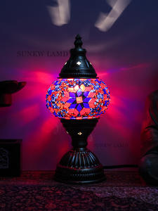 Glaçure colorée turque bricolage mosaïque Patch lampe corps en fer Design européen Style cadeau d'anniversaire Couple Parent-enfant Pack inclus - Product Image 6
