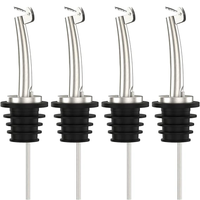 Accessoires de barman de bar Bec verseur Bouteilles d'alcool Bec verseur de liqueur Bec verseur Becs verseurs de vin à vitesse conique en acier inoxydable