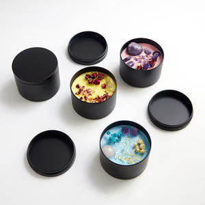 ブラックティンエコフレンドリードライフラワークリスタル香り大豆ワックスキャンドルアロマセラピー大豆キャンドル - Product Image 5