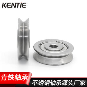 Rodamiento de Bolas de Ranura Profunda de Acero Inoxidable S6000ZZ, Anillo Exterior No Estándar, Ranura en V, Polea Totalmente Metálica, Guía para Cable Metálico - Product Image 5