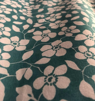 Tissu 100 % polyester effet coton lavé, imprimé floral, pour literie, doux, respirant, toucher naturel, idéal pour housse de couette