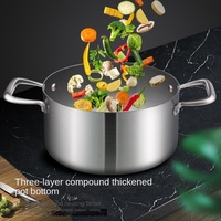 Marmite multifonctionnelle en acier inoxydable avec couvercle en verre trempé, intérieur antiadhésif, finition argentée, compatible lave-vaisselle, gaz et induction