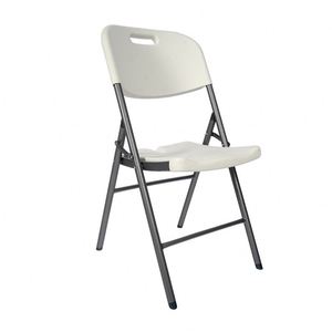 Modern <b>White</b> Steel Folding Dining <b>Chair</b> Portable and Foldable for Home Furniture or Outdoor Wedding Parties-Factory Supply - Product Image 4