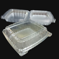 SP2741 Boîte alimentaire transparente en plastique de haute qualité boîte à dessert en plastique avec couvercle en forme de dôme boîte à viande avec couvercle