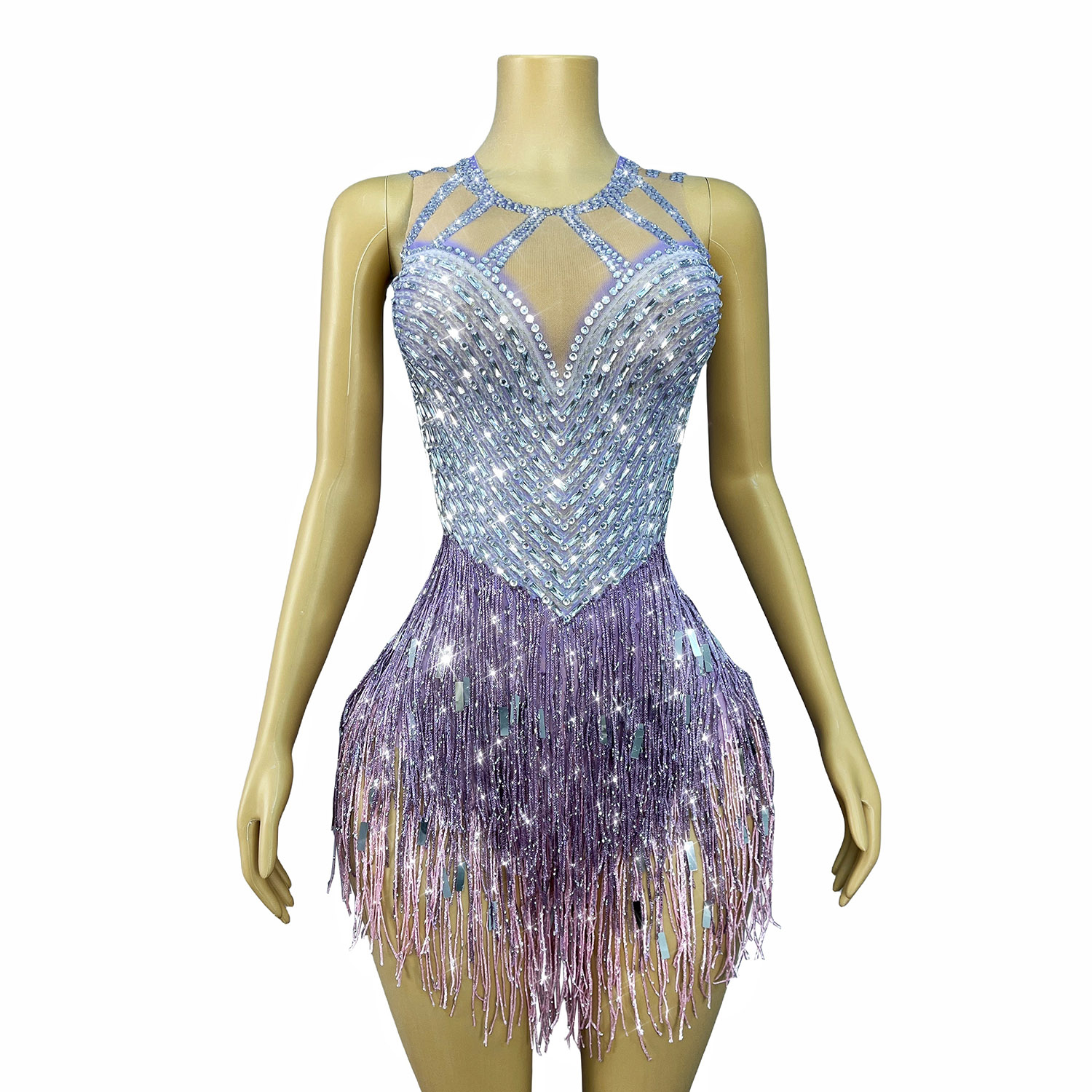 Low Price Purple Silver Dress 1k+