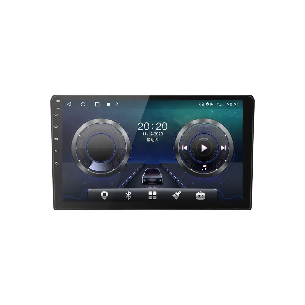 Reproductor Multimedia con pantalla táctil para coche, Radio Estéreo HD con DVD, 2GB, 16GB, MP5, música, Android, TS10, 10/9/7 pulgadas